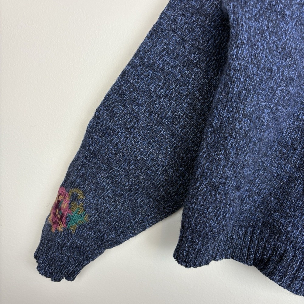 Vtg Women's Eddie Bauer Wool Blend Cardigan Sweater Grannycore Grandma Sz L - Picture 12 of 14
